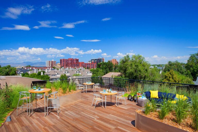Escape to the rooftop lounge at our Cherry Creek apartments.
